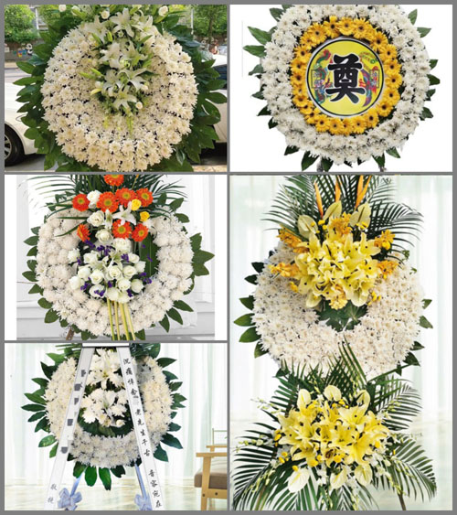 山西阳泉郊区平坦镇石板片村花圈速递